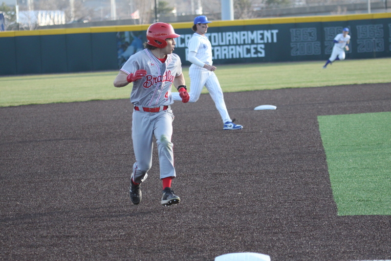 Saint Louis University Baseball vs Bradley University 2026 LXVIII.jpg :: Saint Louis University Baseball vs Bradley University 2026 at Billikens Sports Center in St. Louis, Missouri, USA.  A SLU win 2-1 in 9 innings of play. NCAA Baseball, College Baseball, A10 Conference, Missouri Valley Conference, 03/07/2026 4pm