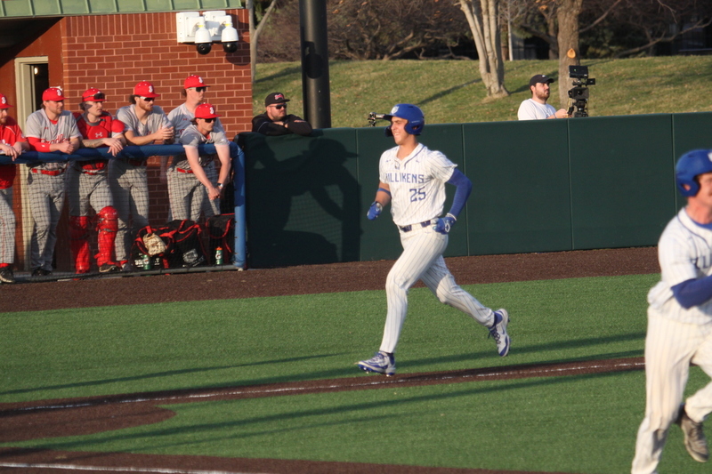 Saint Louis University Baseball vs Bradley University 2026 LXXVI.jpg :: Saint Louis University Baseball vs Bradley University 2026 at Billikens Sports Center in St. Louis, Missouri, USA.  A SLU win 2-1 in 9 innings of play. NCAA Baseball, College Baseball, A10 Conference, Missouri Valley Conference, 03/07/2026 4pm
