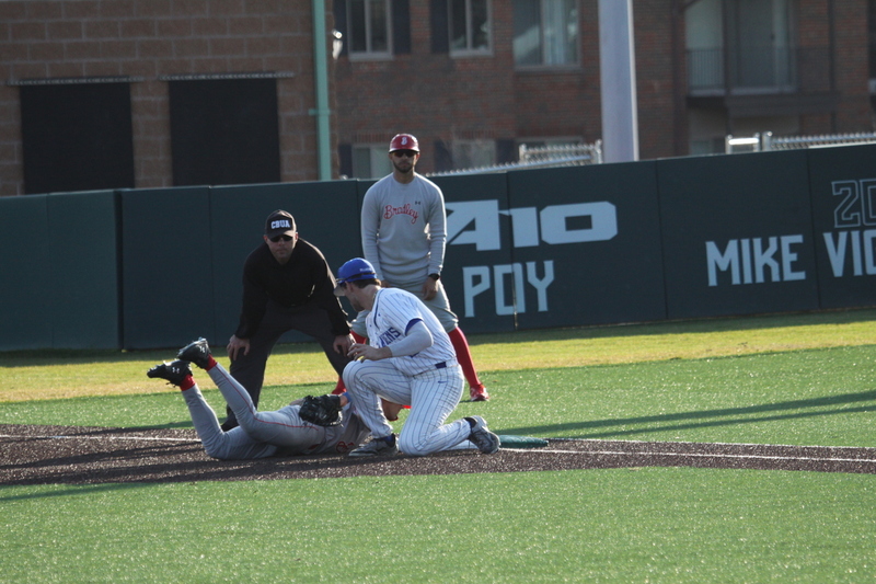 Saint Louis University Baseball vs Bradley University 2026 XXVI.jpg :: Saint Louis University Baseball vs Bradley University 2026 at Billikens Sports Center in St. Louis, Missouri, USA. Atlantic 10 Conference hosting the Missouri Valley Conference Braves, NCAA Baseball, Division I, College Baseball, 03-06-2026 4 pm