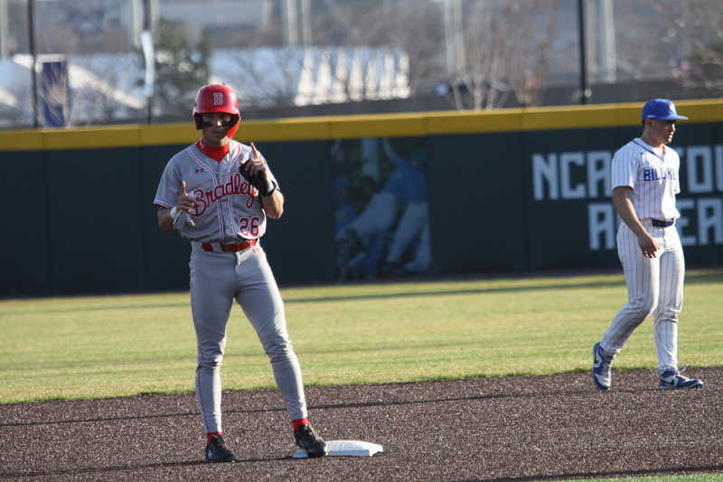 Saint Louis University Baseball vs Bradley University 2026 XXVIII.jpg :: Saint Louis University Baseball vs Bradley University 2026 at Billikens Sports Center in St. Louis, Missouri, USA. Atlantic 10 Conference hosting the Missouri Valley Conference Braves, NCAA Baseball, Division I, College Baseball, 03-06-2026 4 pm