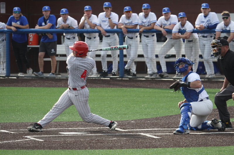 Saint Louis University Baseball vs Illinois State University 2026 LIII.jpg :: Saint Louis University Baseball vs Illinois State University 2026 at Billikens Sports Center in St. Louis, Missouri, USA. SLU loss 8-5 in regulation play. NCAA, NCAA Baseball, College Baseball, Missouri Valley Conference, A10 Conference