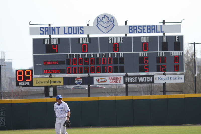 Saint Louis University Baseball vs Illinois State University 2026 LIV.jpg :: Saint Louis University Baseball vs Illinois State University 2026 at Billikens Sports Center in St. Louis, Missouri, USA. SLU loss 8-5 in regulation play. NCAA, NCAA Baseball, College Baseball, Missouri Valley Conference, A10 Conference