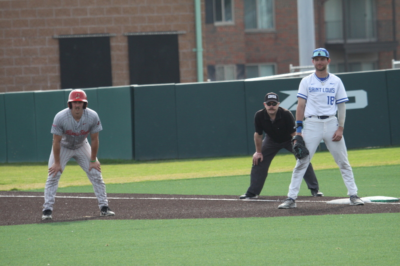 Saint Louis University Baseball vs Illinois State University 2026 LXII.jpg :: Saint Louis University Baseball vs Illinois State University 2026 at Billikens Sports Center in St. Louis, Missouri, USA. SLU loss 8-5 in regulation play. NCAA, NCAA Baseball, College Baseball, Missouri Valley Conference, A10 Conference