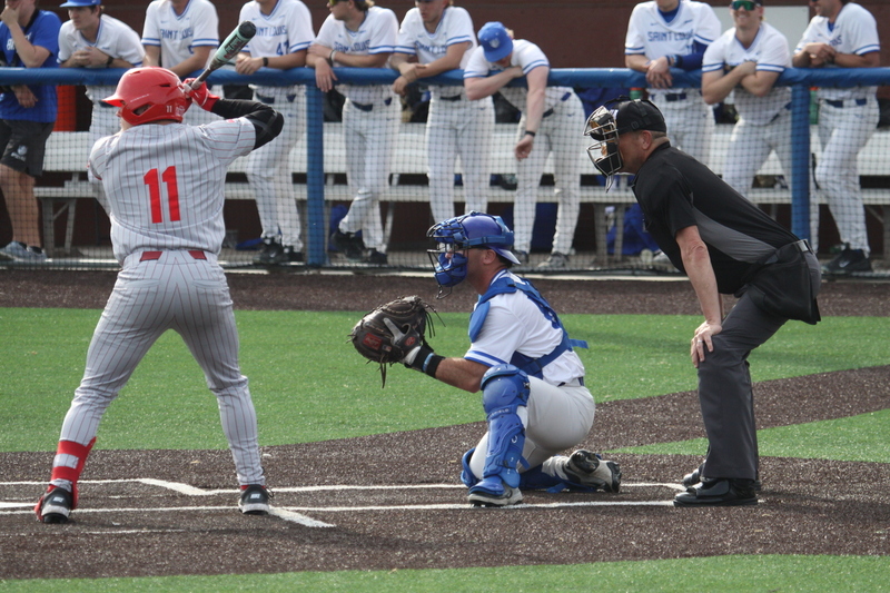 Saint Louis University Baseball vs Illinois State University 2026 LXVII.jpg :: Saint Louis University Baseball vs Illinois State University 2026 at Billikens Sports Center in St. Louis, Missouri, USA. SLU loss 8-5 in regulation play. NCAA, NCAA Baseball, College Baseball, Missouri Valley Conference, A10 Conference