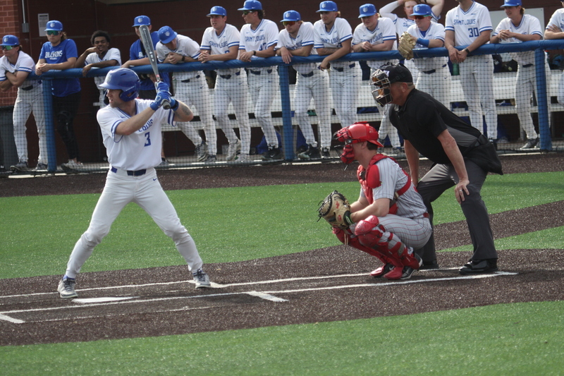 Saint Louis University Baseball vs Illinois State University 2026 XXXXII.jpg :: Saint Louis University Baseball vs Illinois State University 2026 at Billikens Sports Center in St. Louis, Missouri, USA. SLU loss 8-5 in regulation play. NCAA, NCAA Baseball, College Baseball, Missouri Valley Conference, A10 Conference