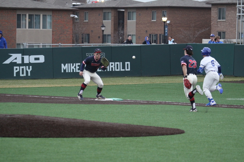 Saint Louis University Baseball vs University of Southern Indiana 2026 A -IX.jpg :: Saint Louis University Baseball vs University of Southern Indiana at Billikens Sports Center in St. Louis, Missouri, USA. 02/25/2026 55 degrees and cloudy, NCAA, Division I, College Baseball 3-1 win for the Billikens.