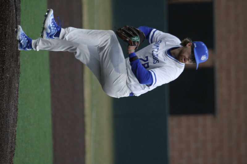 Saint Louis University Baseball vs University of Southern Indiana 2026 A -LVI.jpg :: Saint Louis University Baseball vs University of Southern Indiana at Billikens Sports Center in St. Louis, Missouri, USA. NCAA, College Baseball, A10 Conference, SLU wins 3-1, 02-25-2026 3 pm