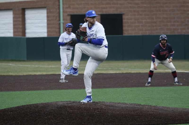 Saint Louis University Baseball vs University of Southern Indiana 2026 A -LX.jpg :: Saint Louis University Baseball vs University of Southern Indiana at Billikens Sports Center in St. Louis, Missouri, USA. NCAA, College Baseball, A10 Conference, SLU wins 3-1, 02-25-2026 3 pm