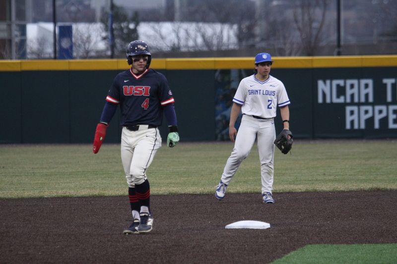 Saint Louis University Baseball vs University of Southern Indiana 2026 A -LXV.jpg :: Saint Louis University Baseball vs University of Southern Indiana at Billikens Sports Center in St. Louis, Missouri, USA. NCAA, College Baseball, A10 Conference, SLU wins 3-1, 02-25-2026 3 pm