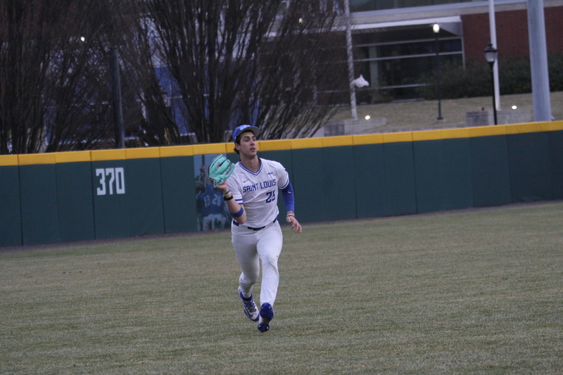 Saint Louis University Baseball vs University of Southern Indiana 2026 A -V.jpg :: Saint Louis University Baseball vs University of Southern Indiana at Billikens Sports Center in St. Louis, Missouri, USA. 02/25/2026 55 degrees and cloudy, NCAA, Division I, College Baseball 3-1 win for the Billikens.