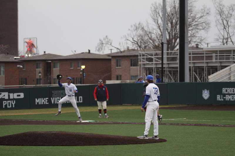 Saint Louis University Baseball vs University of Southern Indiana 2026 A -VI.jpg :: Saint Louis University Baseball vs University of Southern Indiana at Billikens Sports Center in St. Louis, Missouri, USA. 02/25/2026 55 degrees and cloudy, NCAA, Division I, College Baseball 3-1 win for the Billikens.