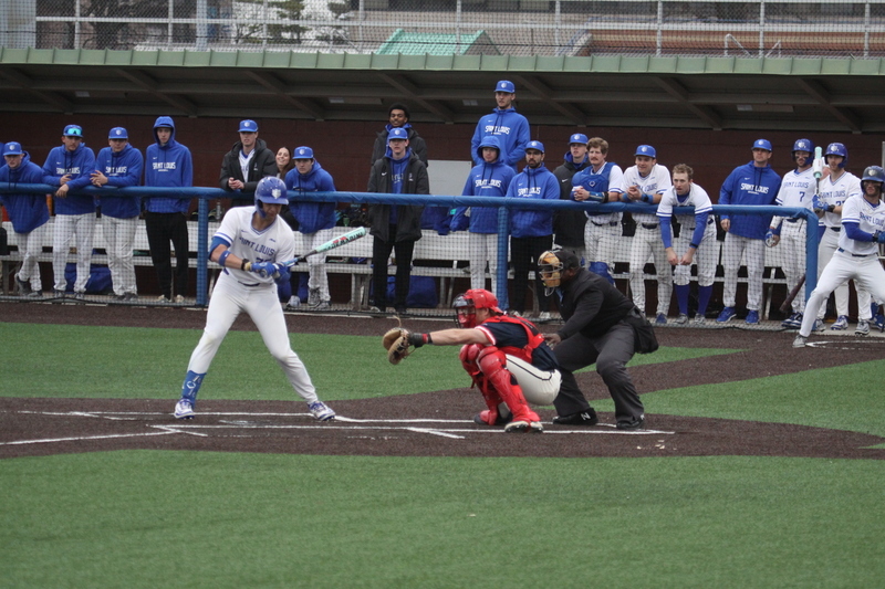 Saint Louis University Baseball vs University of Southern Indiana 2026 A -XIV.jpg :: Saint Louis University Baseball vs University of Southern Indiana at Billikens Sports Center in St. Louis, Missouri, USA. 02/25/2026 55 degrees and cloudy, NCAA, Division I, College Baseball 3-1 win for the Billikens.
