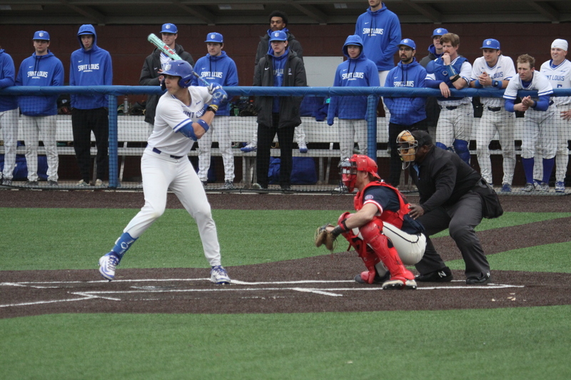 Saint Louis University Baseball vs University of Southern Indiana 2026 A -XV.jpg :: Saint Louis University Baseball vs University of Southern Indiana at Billikens Sports Center in St. Louis, Missouri, USA. 02/25/2026 55 degrees and cloudy, NCAA, Division I, College Baseball 3-1 win for the Billikens.