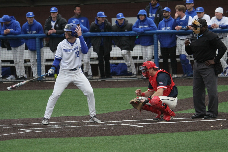 Saint Louis University Baseball vs University of Southern Indiana 2026 A -XXV.jpg :: Saint Louis University Baseball vs University of Southern Indiana at Billikens Sports Center in St. Louis, Missouri, USA. 02/25/2026 55 degrees and cloudy, NCAA, Division I, College Baseball 3-1 win for the Billikens.