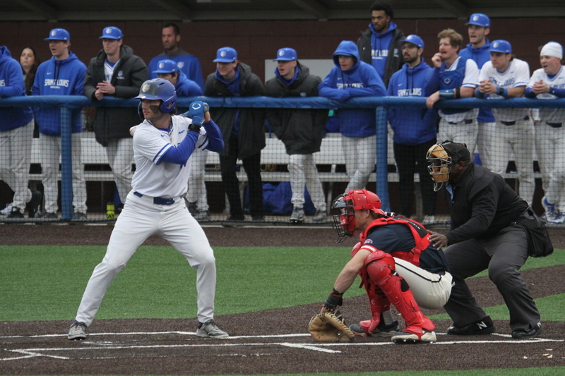Saint Louis University Baseball vs University of Southern Indiana 2026 A -XXVI.jpg :: Saint Louis University Baseball vs University of Southern Indiana at Billikens Sports Center in St. Louis, Missouri, USA. 02/25/2026 55 degrees and cloudy, NCAA, Division I, College Baseball 3-1 win for the Billikens.