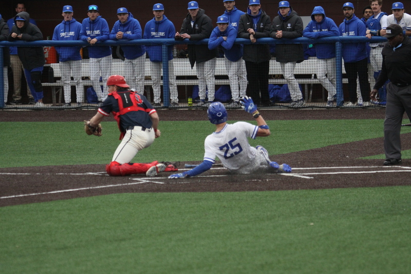Saint Louis University Baseball vs University of Southern Indiana 2026 A -XXX.jpg :: Saint Louis University Baseball vs University of Southern Indiana at Billikens Sports Center in St. Louis, Missouri, USA. 02/25/2026 55 degrees and cloudy, NCAA, Division I, College Baseball 3-1 win for the Billikens.