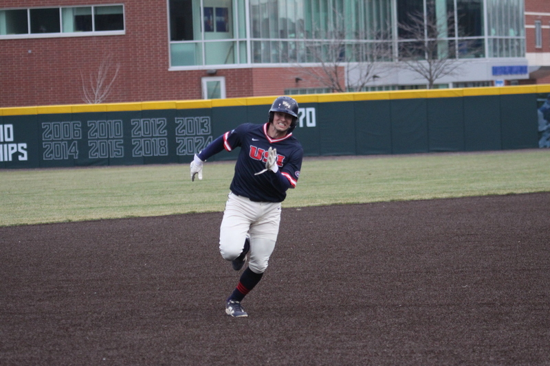Saint Louis University Baseball vs University of Southern Indiana 2026 CIV.jpg :: Saint Louis University Baseball vs Southern University at Billikens Sports Center in St. Louis, Missouri, USA. 02/25/2026 3pm 100 in attendance 55 degrees and cloudy Division I NCAA Baseball a 3 to 1 win for the Billikens