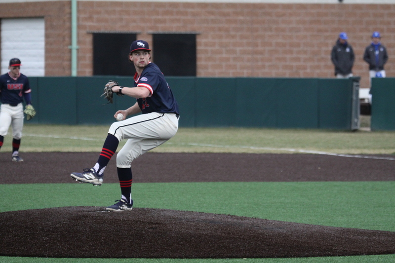 Saint Louis University Baseball vs University of Southern Indiana 2026 LVI.jpg :: Saint Louis University vs University of Southern Indiana at Billikens Sports Center in St. Louis, Missouri, USA. NCAA Division I Collegiate Baseball 02/25/2026