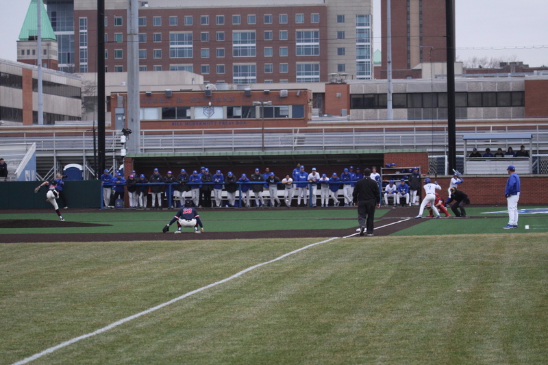 Saint Louis University Baseball vs University of Southern Indiana 2026 LXII.jpg :: Saint Louis University vs University of Southern Indiana at Billikens Sports Center in St. Louis, Missouri, USA. NCAA Division I Collegiate Baseball 02/25/2026