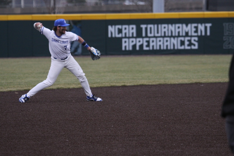 Saint Louis University Baseball vs University of Southern Indiana 2026 LXXXVI.jpg :: Saint Louis University Baseball vs Southern University at Billikens Sports Center in St. Louis, Missouri, USA. 02/25/2026 3pm 100 in attendance 55 degrees and cloudy Division I NCAA Baseball a 3 to 1 win for the Billikens