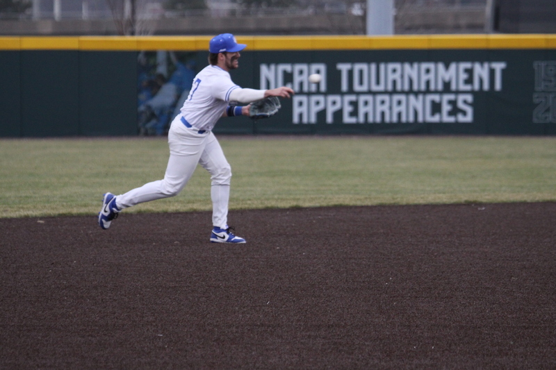Saint Louis University Baseball vs University of Southern Indiana 2026 LXXXVII.jpg :: Saint Louis University Baseball vs Southern University at Billikens Sports Center in St. Louis, Missouri, USA. 02/25/2026 3pm 100 in attendance 55 degrees and cloudy Division I NCAA Baseball a 3 to 1 win for the Billikens