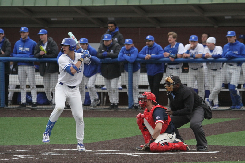 Saint Louis University Baseball vs University of Southern Indiana 2026 LXXXXII.jpg :: Saint Louis University Baseball vs Southern University at Billikens Sports Center in St. Louis, Missouri, USA. 02/25/2026 3pm 100 in attendance 55 degrees and cloudy Division I NCAA Baseball a 3 to 1 win for the Billikens
