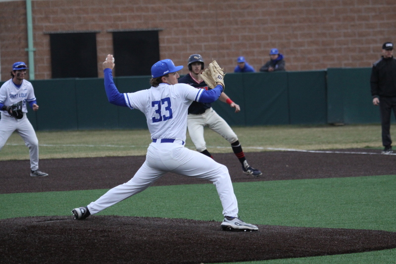 Saint Louis University Baseball vs University of Southern Indiana 2026 LXXXXIX.jpg :: Saint Louis University Baseball vs Southern University at Billikens Sports Center in St. Louis, Missouri, USA. 02/25/2026 3pm 100 in attendance 55 degrees and cloudy Division I NCAA Baseball a 3 to 1 win for the Billikens