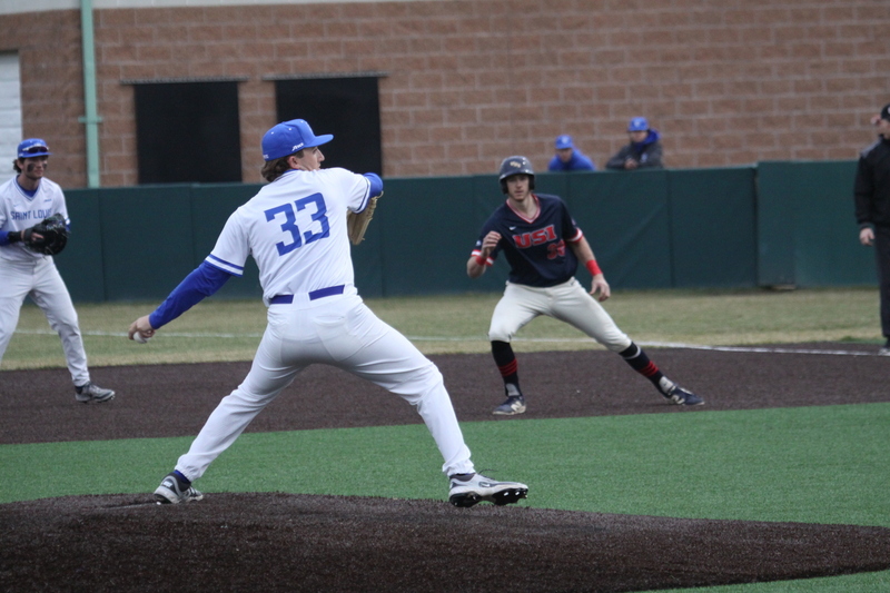 Saint Louis University Baseball vs University of Southern Indiana 2026 LXXXXVIII.jpg :: Saint Louis University Baseball vs Southern University at Billikens Sports Center in St. Louis, Missouri, USA. 02/25/2026 3pm 100 in attendance 55 degrees and cloudy Division I NCAA Baseball a 3 to 1 win for the Billikens