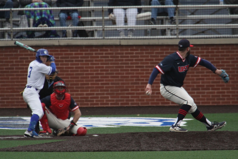 Saint Louis University Baseball vs University of Southern Indiana 2026 XIX.jpg :: Saint Louis University vs University of Southern Indiana at Billikens Sports Center in St. Louis, Missouri, USA. NCAA Division I Collegiate Baseball 02/25/2026