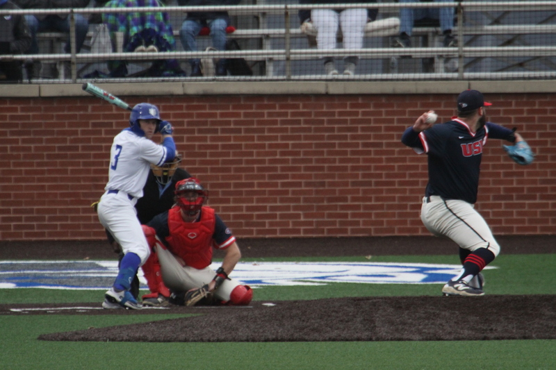 Saint Louis University Baseball vs University of Southern Indiana 2026 XXII.jpg :: Saint Louis University vs University of Southern Indiana at Billikens Sports Center in St. Louis, Missouri, USA. NCAA Division I Collegiate Baseball 02/25/2026
