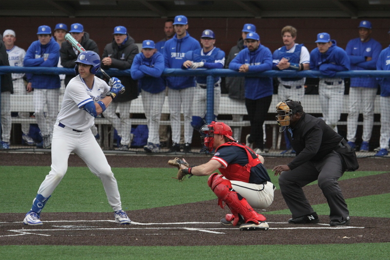 Saint Louis University Baseball vs University of Southern Indiana 2026 XXXXII.jpg :: Saint Louis University vs University of Southern Indiana at Billikens Sports Center in St. Louis, Missouri, USA. NCAA Division I Collegiate Baseball 02/25/2026