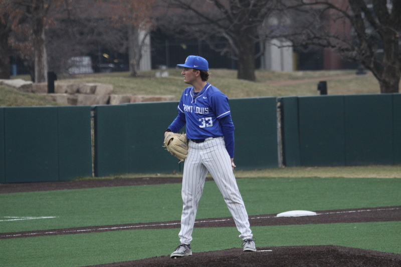 Saint Louis University Baseball vs Western Illinois University 2026 III.jpg :: Saint Louis University Baseball vs Western Illinois University at Billikens Sports Center in St. Louis, Missouri, USA. 03-03-2026 NCAA College Division I Baseball