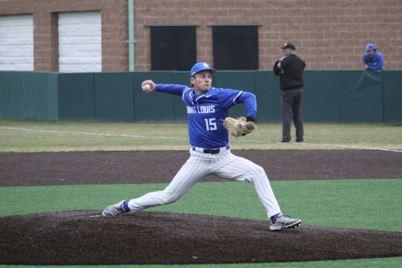 Saint Louis University Baseball vs Western Illinois University 2026 LVI.jpg :: Saint Louis University Baseball vs Western Illinois University 2026 at Billikens Sports Center in St. Louis, Missouri, USA. Western Illinois University is an Ohio Valley Conference and Saint Louis University is an Atlantic 10 Conference in a two-conference dual. 03/03/2026