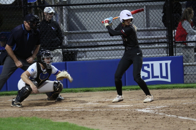 Saint Louis University Softball vs Saint Josephs University 2026 LXXXIII.jpg :: Saint Louis University Softball vs Saint Joseph's University 2026 at Billikens Sports Center in St. Louis, Missouri, USA. NCAA Softball, College Softball, A10 Conference Softball 13 to 1 loss for the Billikens