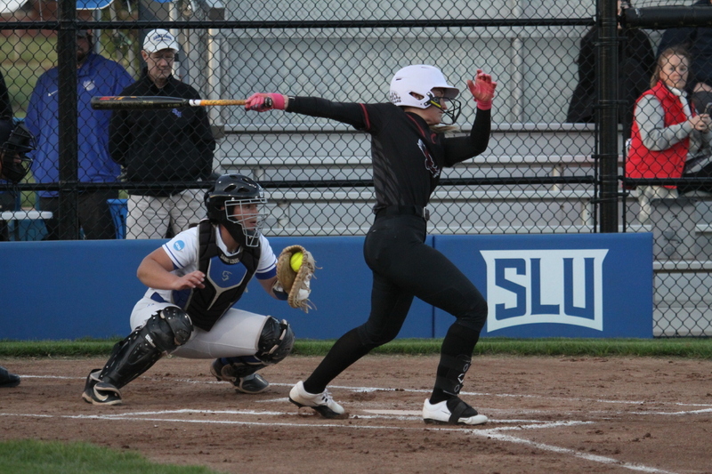 Saint Louis University Softball vs Saint Josephs University 2026 XXXIII.jpg :: Saint Louis University Softball vs Saint Joseph's University 2026 at Billikens Sports Center in St. Louis, Missouri, USA. NCAA Softball, College Softball, A10 Conference Softball 13 to 1 loss for the Billikens