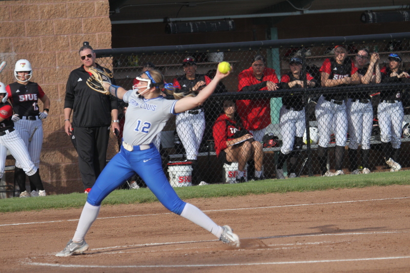 Saint Louis University Softball vs Southern Illinois University Edwardsville 2026 V.jpg :: Saint Louis University Softball vs Southern Illinois University Edwardsville at Billikens Sports Center in St. Louis, Missouri, USA. NCAA Softball, College Softball, Fast Pitch, Sidearm Sports, SLU, SIUE