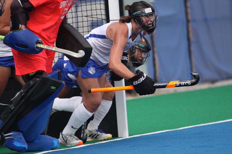 Saint Louis University Womens Field Hockey vs La Salle University 2025 LX.jpg :: Saint Louis University (SLU) Field Hockey vs La Salle University at SLU Field Hockey Complex in St. Louis, Missouri, USA. October 17th 2025 - The Explorers defeat the Billikens in Double Overtime by penalty shootout. The tied game at the end of regulation 1 to 1 and final score 2 to 1. This is A10 NCAA Division I Field Hockey. Both teams entered the game tied for fifth in the A10 Conference. 