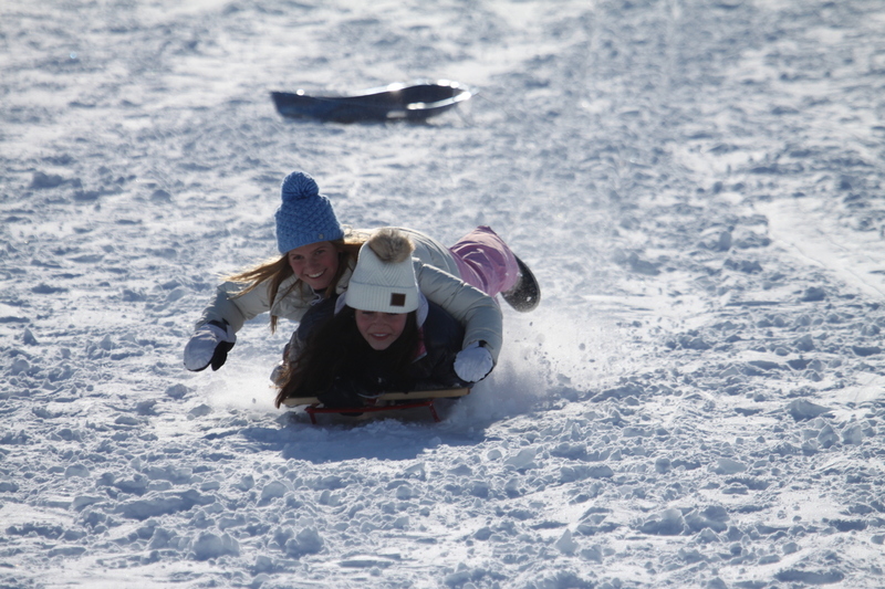 Sledding Art Hill 2026 XIII.jpg :: Sledding Forest Park-St. Louis, Missouri, USA at Norman K. Probstein Golf Course and Art Hill is a seasonal activity enjoyed for over a century. The first sledders used folding chairs after the 1904 World's Fair. Art Hill leads to the Grand Basin from the Art Museum in Forest Park the hillside had cascading falls and fountains that spilled into the Grand Basin which was used for gondolas. 01/26/2026 