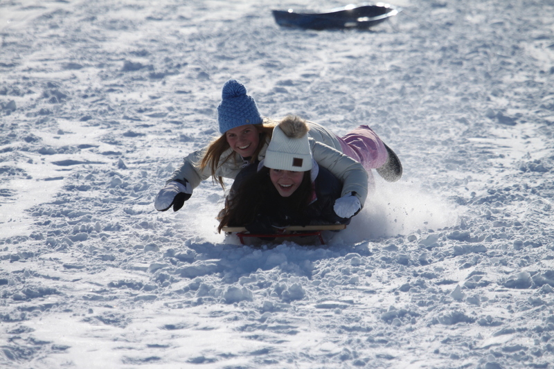 Sledding Art Hill 2026 XV.jpg :: Sledding Forest Park-St. Louis, Missouri, USA at Norman K. Probstein Golf Course and Art Hill is a seasonal activity enjoyed for over a century. The first sledders used folding chairs after the 1904 World's Fair. Art Hill leads to the Grand Basin from the Art Museum in Forest Park the hillside had cascading falls and fountains that spilled into the Grand Basin which was used for gondolas. 01/26/2026 
