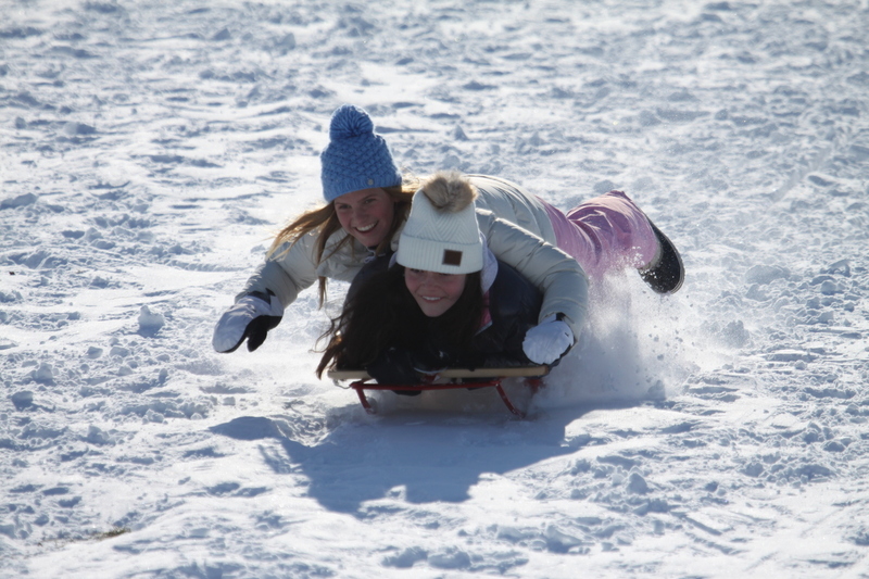 Sledding Art Hill 2026 XVII.jpg :: Sledding Forest Park-St. Louis, Missouri, USA at Norman K. Probstein Golf Course and Art Hill is a seasonal activity enjoyed for over a century. The first sledders used folding chairs after the 1904 World's Fair. Art Hill leads to the Grand Basin from the Art Museum in Forest Park the hillside had cascading falls and fountains that spilled into the Grand Basin which was used for gondolas. 01/26/2026 