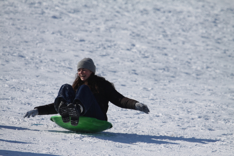 Sledding Art Hill 2026 XXII.jpg :: Sledding Forest Park-St. Louis, Missouri, USA at Norman K. Probstein Golf Course and Art Hill is a seasonal activity enjoyed for over a century. The first sledders used folding chairs after the 1904 World's Fair. Art Hill leads to the Grand Basin from the Art Museum in Forest Park the hillside had cascading falls and fountains that spilled into the Grand Basin which was used for gondolas. 01/26/2026 