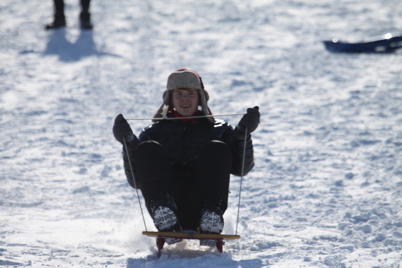 Sledding Art Hill 2026 XXVII.jpg :: Sledding Forest Park-St. Louis, Missouri, USA at Norman K. Probstein Golf Course and Art Hill is a seasonal activity enjoyed for over a century. The first sledders used folding chairs after the 1904 World's Fair. Art Hill leads to the Grand Basin from the Art Museum in Forest Park the hillside had cascading falls and fountains that spilled into the Grand Basin which was used for gondolas. 01/26/2026 