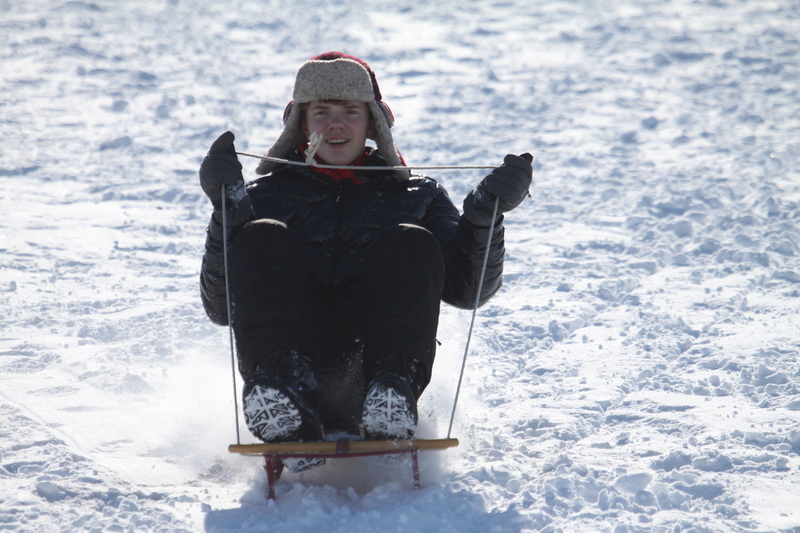 Sledding Art Hill 2026 XXVIII.jpg :: Sledding Forest Park-St. Louis, Missouri, USA at Norman K. Probstein Golf Course and Art Hill is a seasonal activity enjoyed for over a century. The first sledders used folding chairs after the 1904 World's Fair. Art Hill leads to the Grand Basin from the Art Museum in Forest Park the hillside had cascading falls and fountains that spilled into the Grand Basin which was used for gondolas. 01/26/2026 