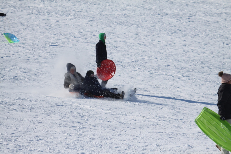 Sledding Art Hill 2026 XXXIV.jpg :: Sledding Forest Park-St. Louis, Missouri, USA at Norman K. Probstein Golf Course and Art Hill is a seasonal activity enjoyed for over a century. The first sledders used folding chairs after the 1904 World's Fair. Art Hill leads to the Grand Basin from the Art Museum in Forest Park the hillside had cascading falls and fountains that spilled into the Grand Basin which was used for gondolas. 01/26/2026 