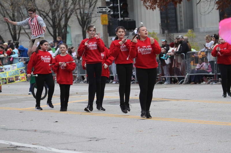 St Louis Thanksgiving Parade 2025 A -L.jpg :: St. Louis Thanksgiving Parade 2025 - 11/22/2025 2pm - Over 120 entrees of Marching Bands, Floats, Clowns, and Drumlines. The Parade proceeded east on Market Street in Downtown St. Louis to Kiener Plaza to the opening of Winterfest and the St. Louis Tree Lighting at the Old Courthouse in front of the Gateway Arch.   