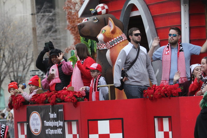 St Louis Thanksgiving Parade 2025 A -LXXV.jpg :: St. Louis Thanksgiving Parade 2025 - 11/22/2025 2pm - Over 120 entrees of Marching Bands, Floats, Clowns, and Drumlines. The Parade proceeded east on Market Street in Downtown St. Louis to Kiener Plaza to the opening of Winterfest and the St. Louis Tree Lighting at the Old Courthouse in front of the Gateway Arch.   