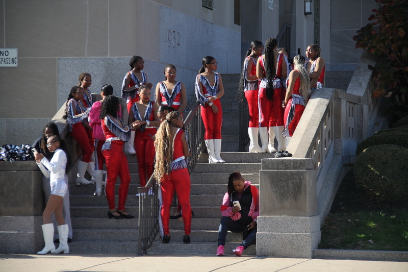 St Louis Thanksgiving Parade 2025 XIV.jpg :: St. Louis Thanksgiving Parade 2025 - 11/22/2025 - On a warm Saturday in Downtown St. Louis, Missouri, USA the floats are readied for the days parade and the opening of 'The Winterfest' at Kiener Plaza. The Lighting of the Tree is also today to begin the Christmas season in St. Louis. There will be over 120 entrees for parade goers to view. 