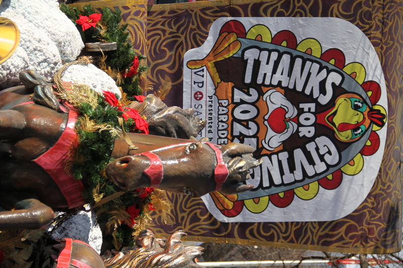 St Louis Thanksgiving Parade 2025 XIX.jpg :: St. Louis Thanksgiving Parade 2025 - 11/22/2025 - On a warm Saturday in Downtown St. Louis, Missouri, USA the floats are readied for the days parade and the opening of 'The Winterfest' at Kiener Plaza. The Lighting of the Tree is also today to begin the Christmas season in St. Louis. There will be over 120 entrees for parade goers to view. 