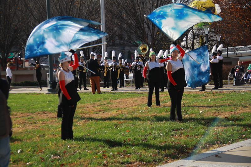 St Louis Thanksgiving Parade 2025 XXVII.jpg :: St. Louis Thanksgiving Parade 2025 - 11/22/2025 - On a warm Saturday in Downtown St. Louis, Missouri, USA the floats are readied for the days parade and the opening of 'The Winterfest' at Kiener Plaza. The Lighting of the Tree is also today to begin the Christmas season in St. Louis. There will be over 120 entrees for parade goers to view. 