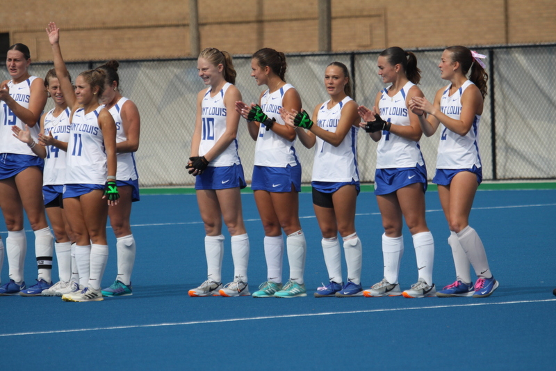 St Louis University (SLU) Womens Field Hockey vs La Salle University 2025 II.jpg :: St Louis University (SLU) Women's Field Hockey vs La Salle University at the SLU Field Hockey Complex in St. Louis, Missouri, USA the 1 pm game was a A10 match up between the number five teams. Both SLU and La Salle University were Number Five in the Atlantic 10 Conference. October 17th 2025, Division I, NCAA
